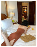 French Slim Fit Suspender Hip-wrapped Long Skirt HZ1024