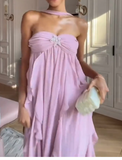 Halter Neck Sheath Chiffon Pink Formal Evening Dress Backless Wedding Guest Dress HZ1024