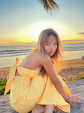 Halter Sheath Satin Long Birthday Dress Simple Party Dress HZ1024
