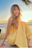 Halter Sheath Satin Long Birthday Dress Simple Party Dress HZ1024