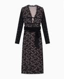black lace long-sleeved slim-fit hip skirt HZ1024