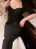 slim fit five-quarter sleeve hip dress HZ1024