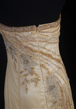 Halter Sheath Chiffon Beaded Long Prom Dress, Backless Formal Evening Dresses HZ1024