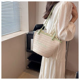 beach style straw shoulder bag HZ1024