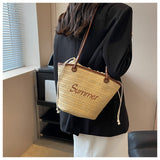 beach style straw shoulder bag HZ1024