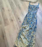 Elegant Sheath Chiffon Beaded Long Prom Dresses, Spaghetti Straps Formal Evening Dress HZ1024