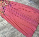 Hot Pink Sheath Chiffon Long Prom Dresses, Halter Neck Backless Evening Dress HZ1024