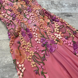 Hot Pink Sheath Chiffon Long Prom Dresses, Halter Neck Backless Evening Dress HZ1024