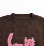 pattern crew neck long sleeve sweater HZ1024