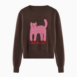 pattern crew neck long sleeve sweater HZ1024