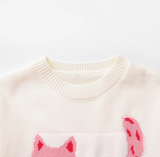 pattern crew neck long sleeve sweater HZ1024