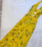 Sheath Halter Prom Dress Chiffon Beaded Dress Elegant Yellow Backless Formal Evening Dress HZ1024