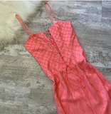 Spaghetti Strap Empire Prom Dress Chiffon Beaded Dress Fairy Hot Pink Formal Evening Dress HZ1024