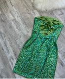 Sheath Formal Dress Strapless Short Prom Dress Turquoise Homecoming Dress HZ1024