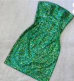 Sheath Formal Dress Strapless Short Prom Dress Turquoise Homecoming Dress HZ1024