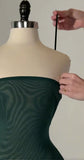 Sheath Spaghetti Strap Formal Dress Short Party Dress Chiffon Dark Green Homecoming Dress HZ1024