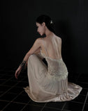 Sheath Halter Long Prom Dresses Chiffon Lace Applique Backless Birthday Dresses Formal Dresses HZ1024