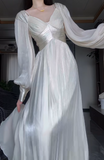 Off-the-shoulder Sheath Long Prom Dresses, Long-sleeved Formal Evening Dresses HZ1024