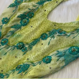 Halter Sheath Beaded Chiffon Prom Dresses, Yellow Homecoming Dresses HZ1024