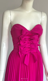 Sweetheart Sheath Chiffon Pleated Short Prom Dresses, Hot Pink Homecoming Dresses HZ1024