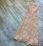 Strapless Sheath Chiffon Beaded Long Prom Dresses, Sparkly Backless Formal Evening Dresses HZ1024