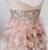 Spaghetti Strap Bodycon Short Prom Dresses, Sleeveless Homecoming Dresses Pink Birthday Dresses HZ1024