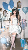 Strapless Ball Gown Satin Short Prom Dresses Sleeveless Homecoming Dresses Birthday Dresses HZ1024