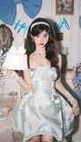 Strapless Ball Gown Satin Short Prom Dresses Sleeveless Homecoming Dresses Birthday Dresses HZ1024