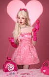 Strapless Sheath Short Prom Dresses Pink Homecoming Dresses Birthday Dresses HZ1024