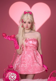 Strapless Sheath Short Prom Dresses Pink Homecoming Dresses Birthday Dresses HZ1024