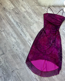 Sheath Chiffon Short Prom Dresses, Grape Homecoming Dresses, Spaghetti Strap Birthday Dresses HZ1024