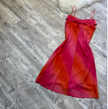 Sheath Chiffon Short Prom Dresses, Gradient Red Homecoming Dresses, Spaghetti Strap Birthday Dresses HZ1024