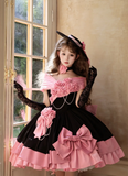 Ball Gown Satin Off-the-shoulder Birthday Dresses Pink Lolita Dresses HZ1024