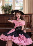 Ball Gown Satin Off-the-shoulder Birthday Dresses Pink Lolita Dresses HZ1024