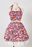 Halter A-line Homecoming Dress Floral Birthday Dresses HZ1024