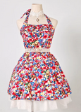 Halter A-line Homecoming Dress Floral Birthday Dresses HZ1024