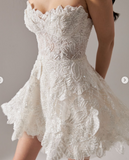 Sweetheart Neck A-Line Homecoming Dresses, Beaded Sleeveless Short Prom Dresses HZ1024