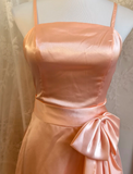 Spaghetti Strap Sheath Short Prom Dresses, Coral Homecoming Dresses HZ1024