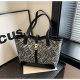 Capacity Printed Canvas Shoulder Bag HZ1024