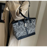 Capacity Printed Canvas Shoulder Bag HZ1024