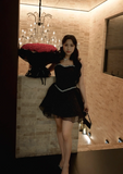Strapless A-Line Birthday Dresses, Black Homecoming Dresses HZ1024