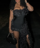 Strapless Bodycon Short Prom Dresses, Black Homecoming Dresses HZ1024