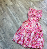 Spaghetti Straps Sheath Short Prom Dresses, Floral Homecoming Dresses HZ1024