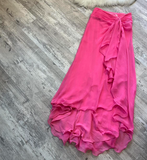 Spaghetti Straps Beaded Corset Sheath Chiffon Two-Piece Short Prom Dresses HZ1024