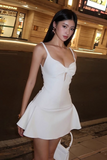 Homecoming Dress Spaghetti Straps Cute Birthday Dresses HZ1024