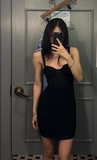 Tight Hoco Dresses Black Short Prom Dresses Spaghetti Straps Birthday Dresses HZ1024