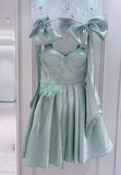 Short A-Line Prom Dresses, Green Homecoming Dresses, Cute Birthday Dresses HZ1024