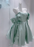 Short A-Line Prom Dresses, Green Homecoming Dresses, Cute Birthday Dresses HZ1024