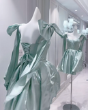 Short A-Line Prom Dresses, Green Homecoming Dresses, Cute Birthday Dresses HZ1024