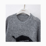 cherry embroidered crew neck sweater HZ1024
